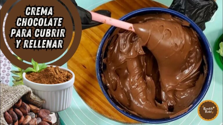 receta de crema de chocolate para relleno