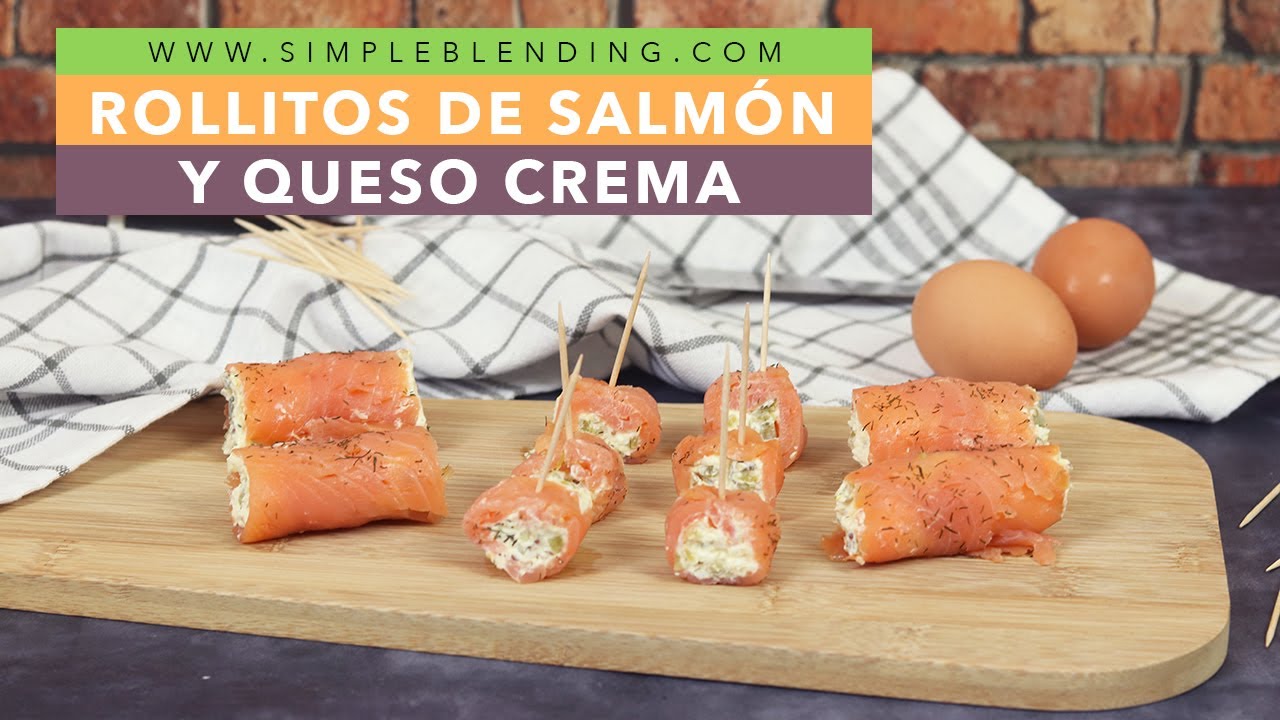 rollitos de salmón ahumado con queso filadelfia