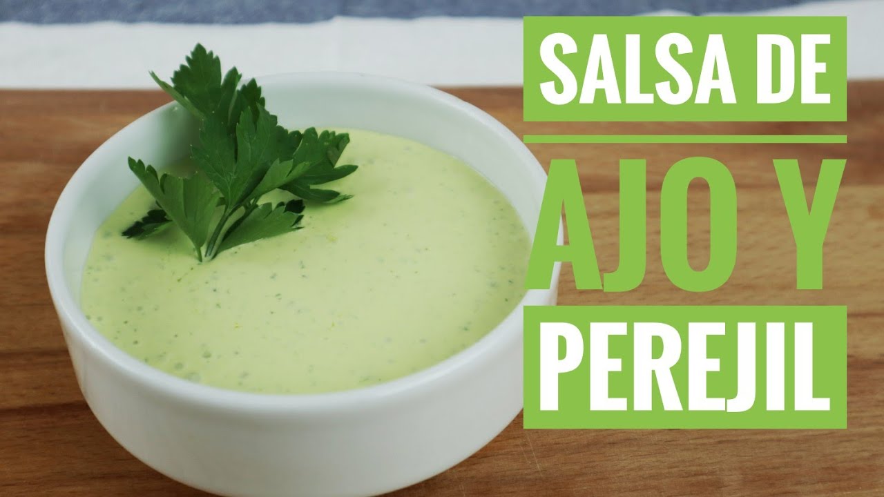 salsa de perejil ajo aceite y vinagre