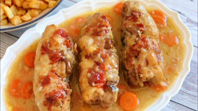 salsa para muslos de pollo rellenos