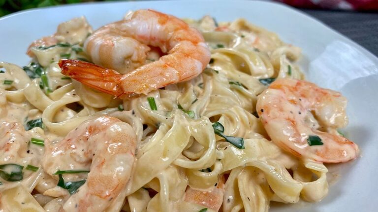 salsa para pasta con gambas y nata