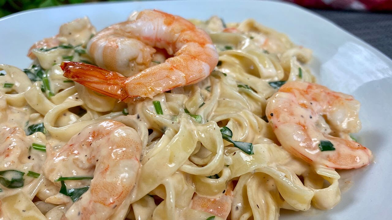 salsa para pasta con gambas y nata