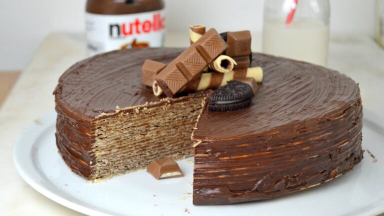 tarta obleas y crema de avellanas mercadona