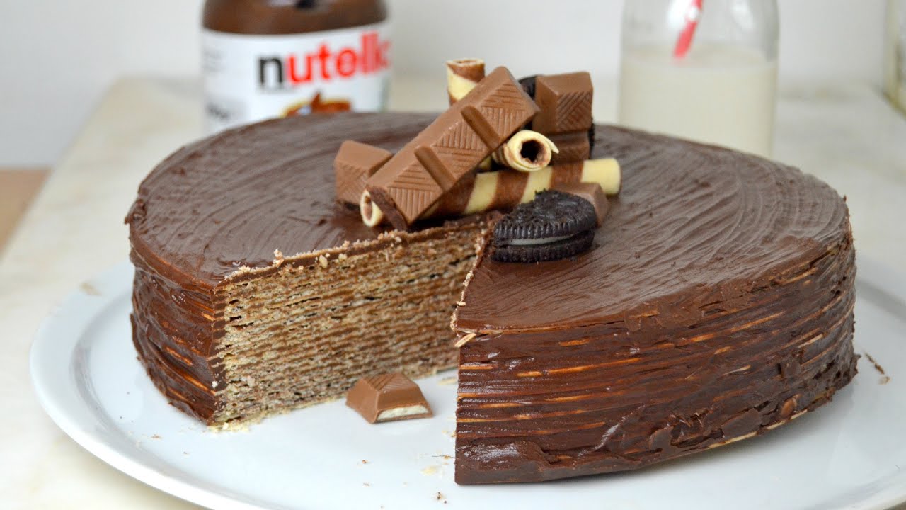 tarta obleas y crema de avellanas mercadona