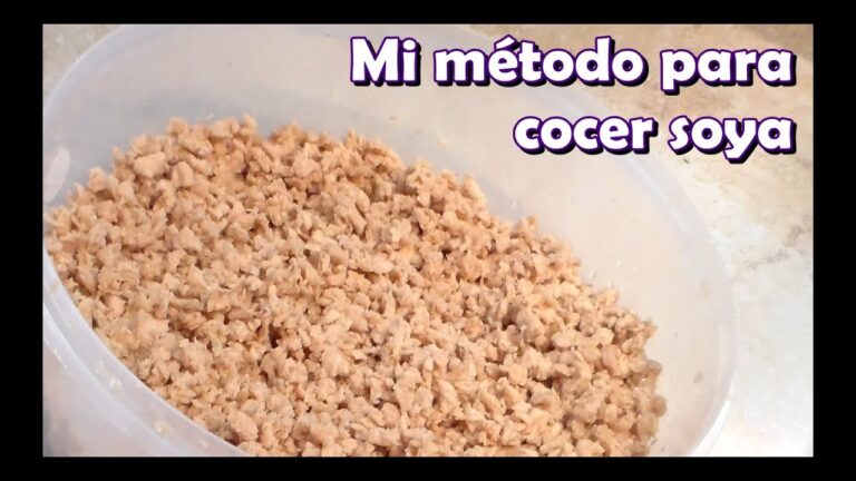 tiempo de cocción de la soja en grano