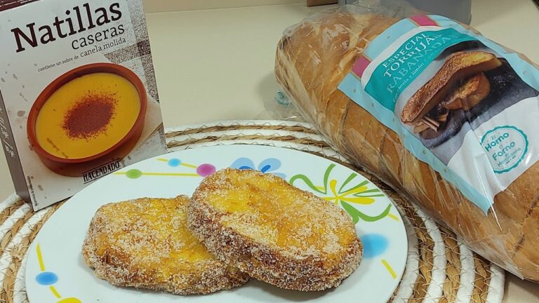 torrijas de natillas con pan de molde